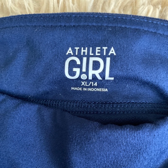 Athleta Kids Girl's Solid Navy Record Breaker 3" Short with Liner & Pockets XL14 - Picture 2 of 11